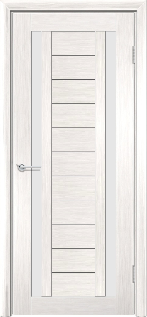 Дверь S6, лиственница беленая, стекло матовое