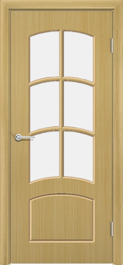 Дверь Арка, шпон дуб, со стеклом