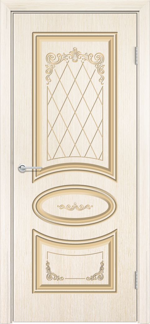 Дверь Б17, шпон беленый дуб, без стекла