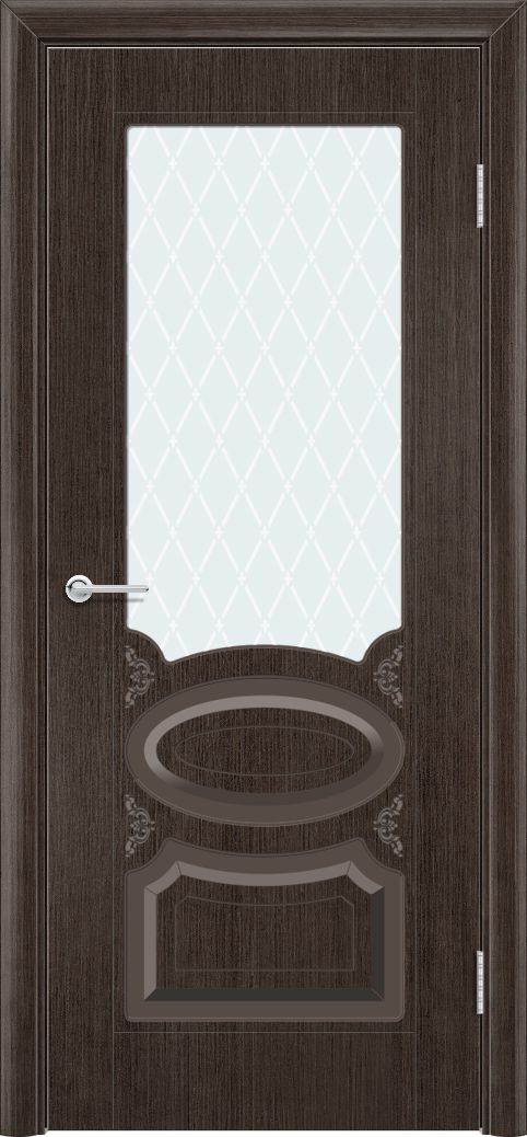 Дверь Б1, шпон венге, стекло с фьюзингом