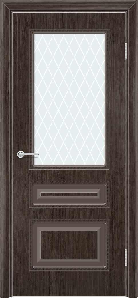 Дверь Б2, шпон венге, стекло с фьюзингом