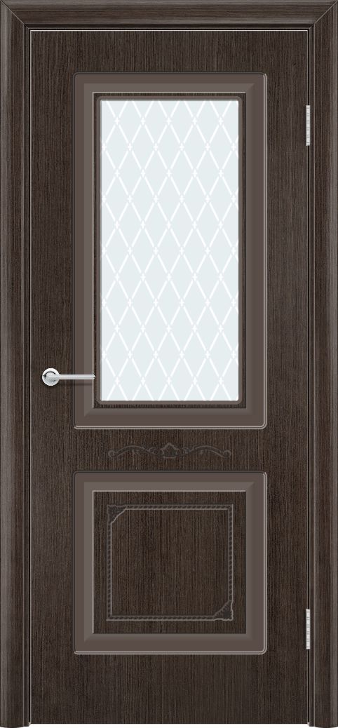 Дверь Б3, шпон венге, стекло с фьюзингом