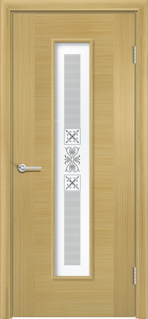 Дверь Цитадель, шпон дуб, стекло с фьюзингом