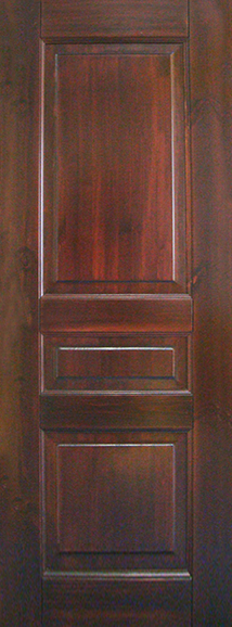 Дверь деревянная межкомнатная из массива сосны, Классик, окрашена лаком Темный орех