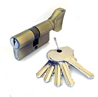 Цилиндровый механизм ключ-вертушка, 4 цвета
