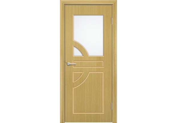 Дверь Елена, шпон дуб, со стеклом