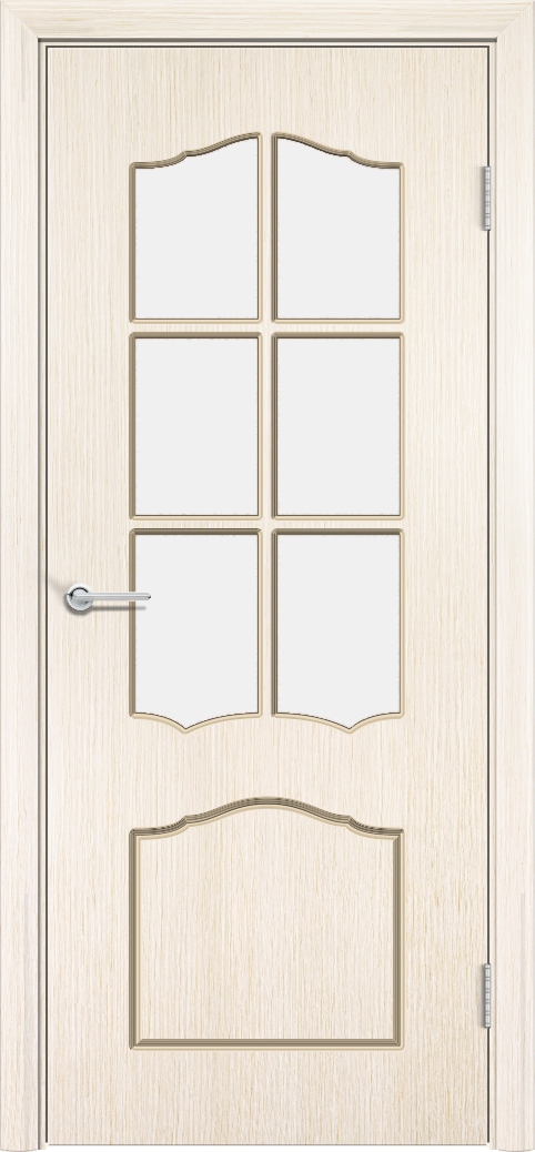 Дверь Верона, шпон беленый дуб, со стеклом