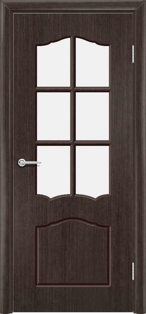 Дверь Верона, шпон венге, со стеклом