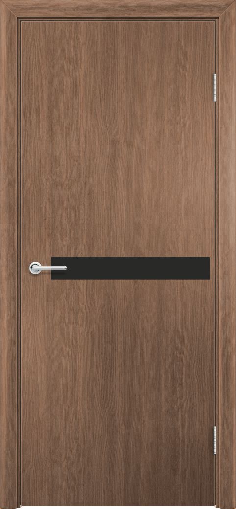 Дверь G2, ПВХ, орех королевский, со стеклом