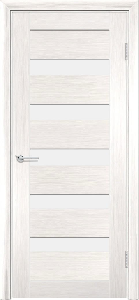 Дверь S40, лиственница беленая, стекло матовое