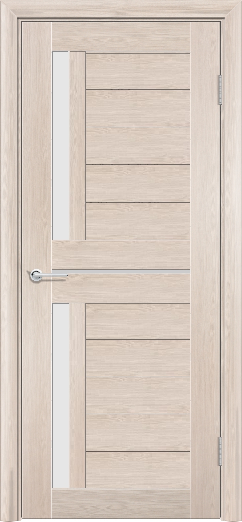 Дверь S4, лиственница кремовая, стекло матовое