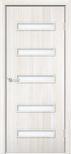 ДверьмежкомнатнаяламинированнаяГоризонт,беленыйдуб,стекломатовое