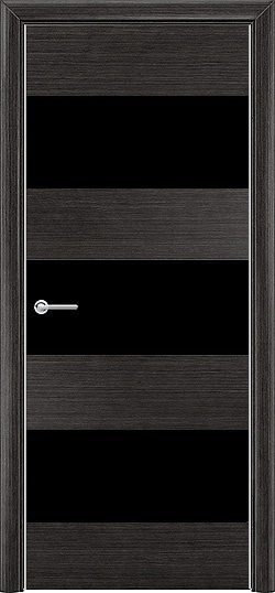 Дверь Q10, экошпон венге, со стеклом