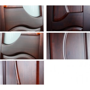 Дверь деревянная межкомнатная из массива ольхи Верона, цвет Венге, со стеклом