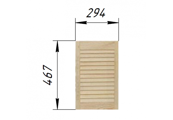 Жалюзийная дверца 294х467