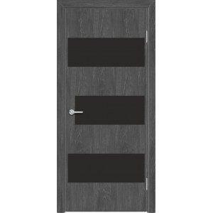 Дверь G10, ПВХ, графит, со стеклом