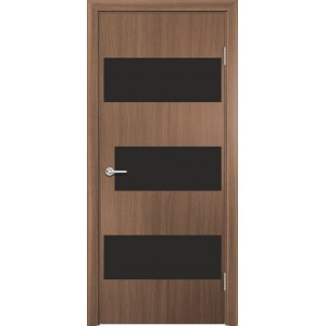 Дверь G10, ПВХ, орех королевский, со стеклом
