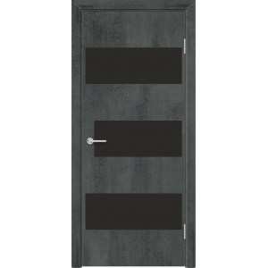 Дверь G10, ПВХ, бетон темный, со стеклом