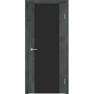 Дверь G11, ПВХ, бетон темный, со стеклом