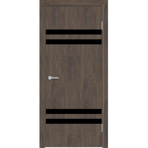 Дверь G13, ПВХ, корица, со стеклом