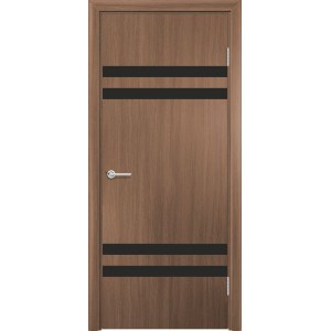 Дверь G13, ПВХ, орех королевский, со стеклом