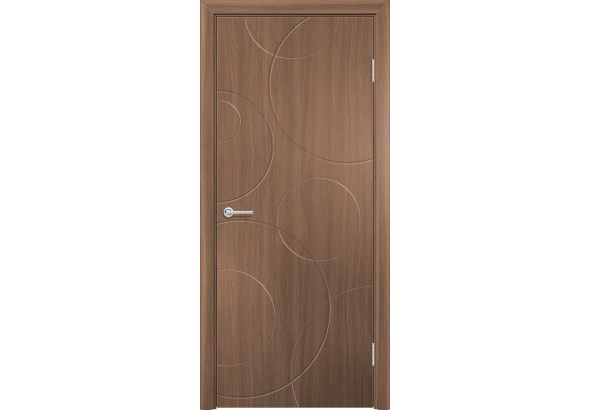 Дверь G27, ПВХ, орех королевский, без стекла