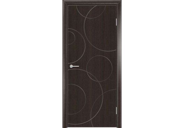 Дверь G27, ПВХ, темный орех рифленый, без стекла