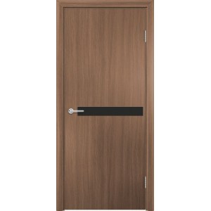 Дверь G2, ПВХ, орех королевский, со стеклом
