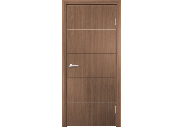 Дверь G34, ПВХ, орех королевский, без стекла