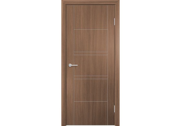 Дверь G35, ПВХ, орех королевский, без стекла