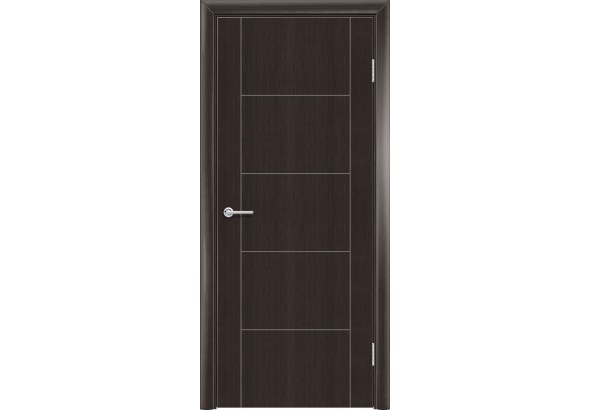 Дверь G36, ПВХ, темный орех рифленый, без стекла