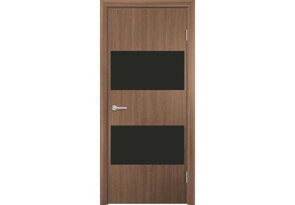 Дверь G3, ПВХ, орех королевский, со стеклом