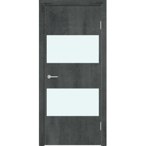 Дверь G3, бетон темный, со стеклом