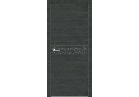 Дверь G44, экошпон, черный дым, без стекла