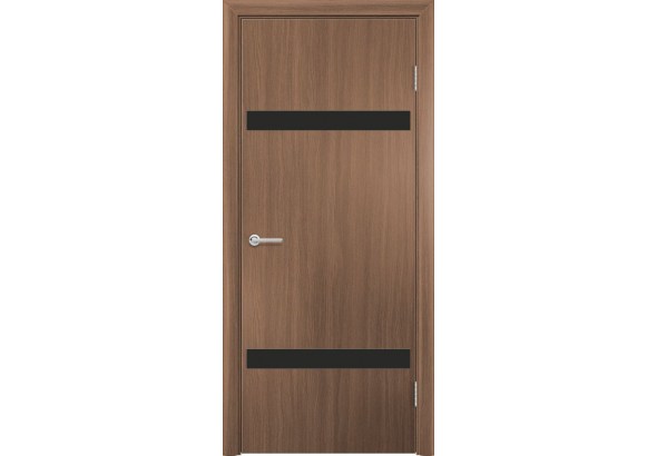 Дверь G4, ПВХ, орех королевский, со стеклом