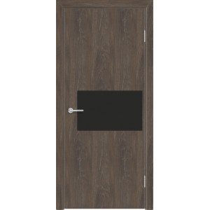 Дверь G5, ПВХ, корица, со стеклом