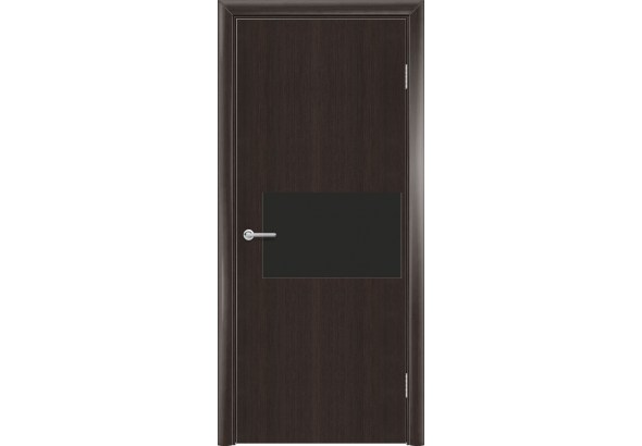 Дверь G5, ПВХ, темный орех рифленый, со стеклом