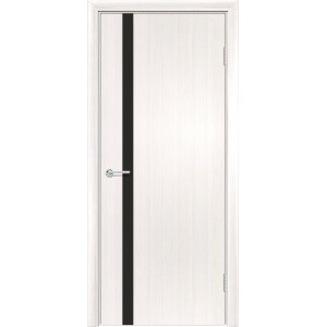 Дверь G7, ПВХ, лиственница беленая, со стеклом