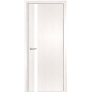 Дверь G7, лиственница беленая, со стеклом