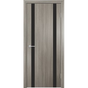 Дверь G9, ПВХ, дуб дымчатый, со стеклом
