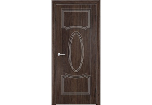 Дверь Лира 7, темный орех, без стекла