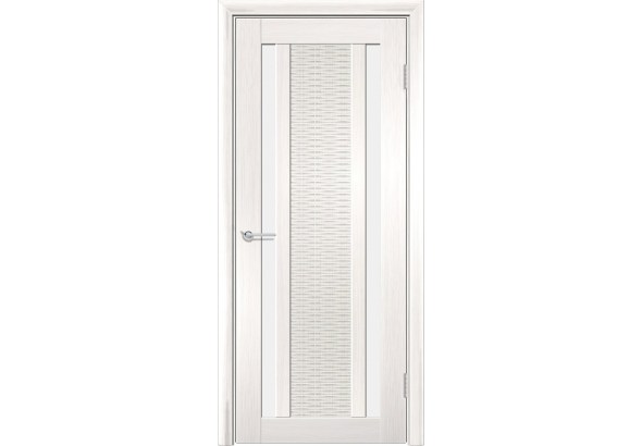 Дверь S34, лиственница беленая, стекло матовое