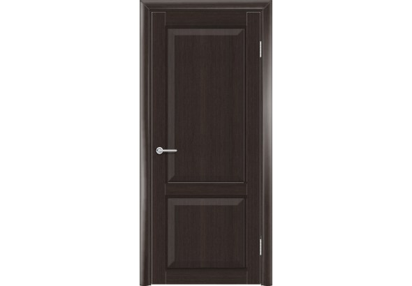 Дверь S42, темный орех рифленый, без стекла