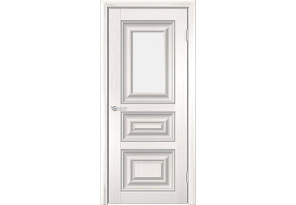 Дверь S46, лиственница беленая, стекло матовое