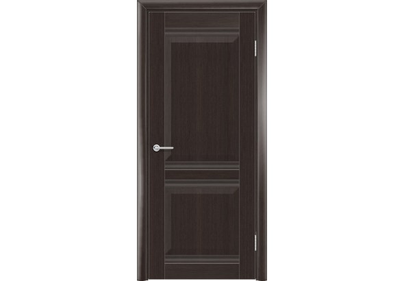 Дверь S48, темный орех рифленый, без стекла