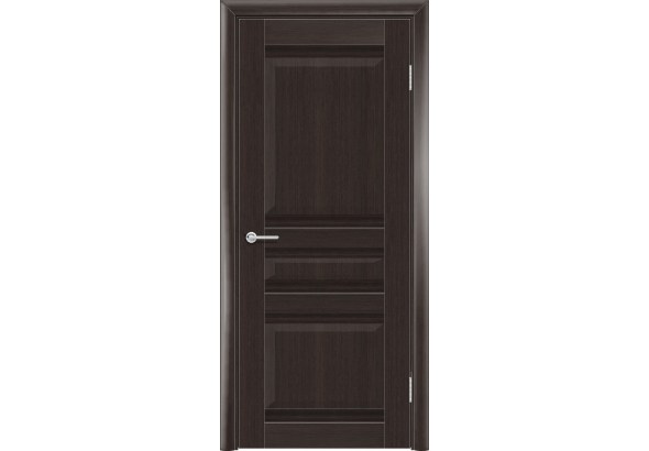 Дверь S49, темный орех рифленый, без стекла