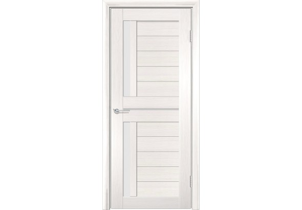 Дверь S4, лиственница беленая, стекло матовое