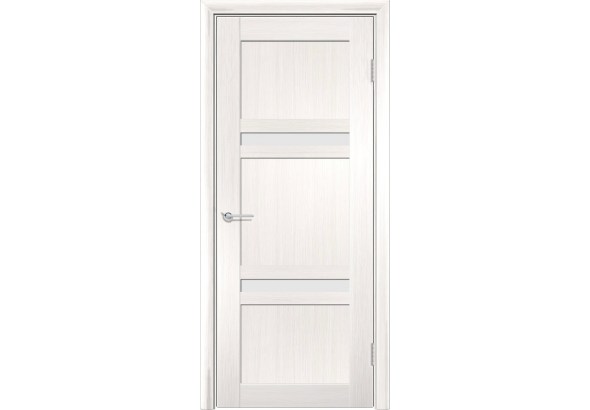 Дверь S51, лиственница беленая, стекло матовое