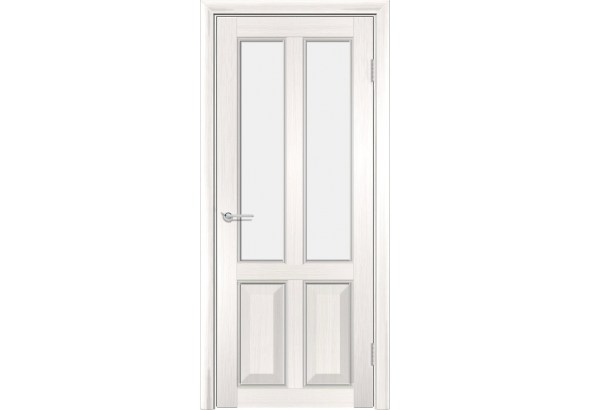 Дверь S55, лиственница беленая, стекло матовое