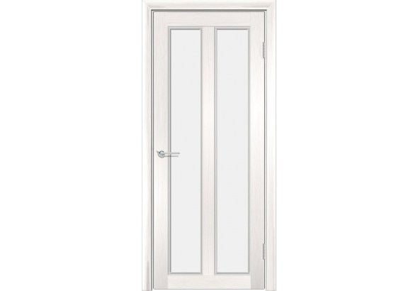 Дверь S56, лиственница беленая, стекло матовое